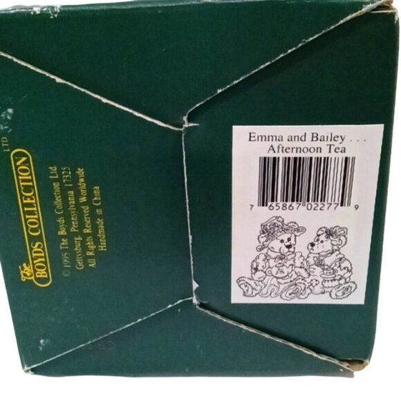 Vintage Boyds Bears & Friends 'Emma and Bailey' Afternoon Tea Bear Figurine 1995 - Picture 10 of 10